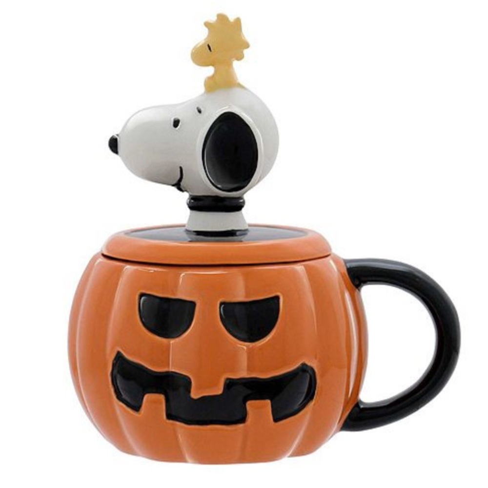 Peanuts Snoopy Pumpkin Mug With Lid